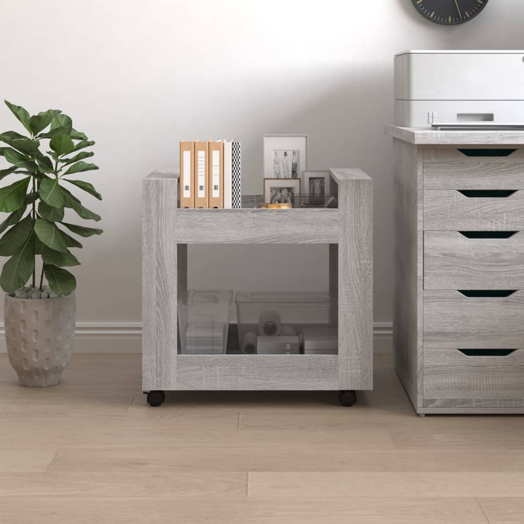 Bureaukastje 60x45x60 cm bewerkt hout grijs sonoma eikenkleurig is nu te koop bij PeponiXL, paradijselijk wonen!