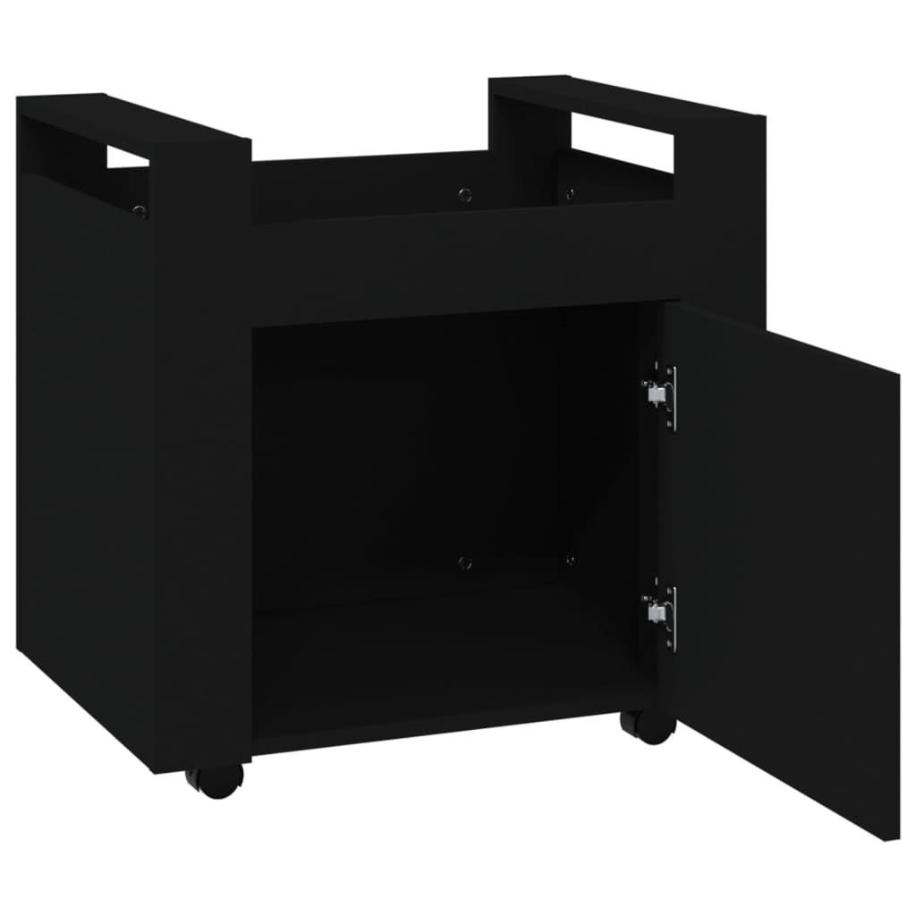 Bureaukastje 60x45x60 cm bewerkt hout zwart is nu te koop bij PeponiXL, paradijselijk wonen!