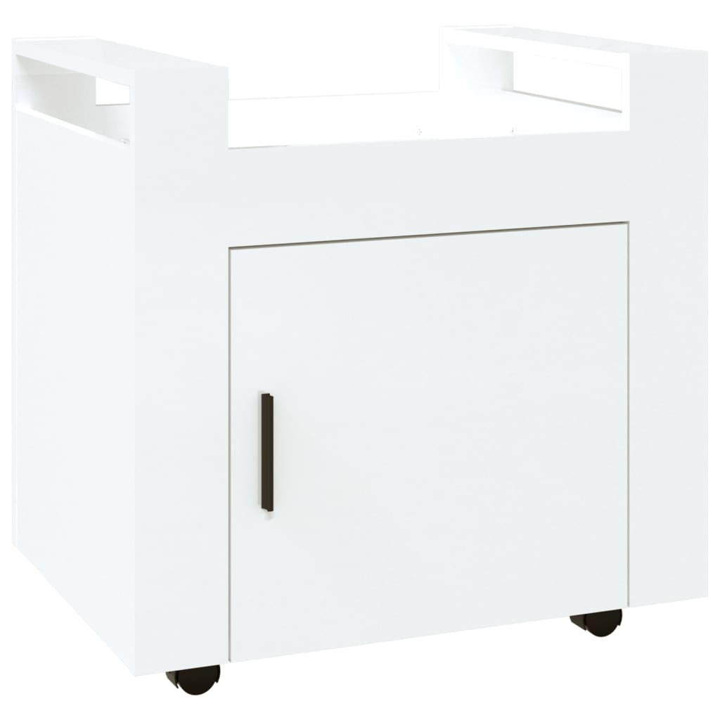 Bureaukastje 60x45x60 cm bewerkt hout hoogglans wit is nu te koop bij PeponiXL, paradijselijk wonen!