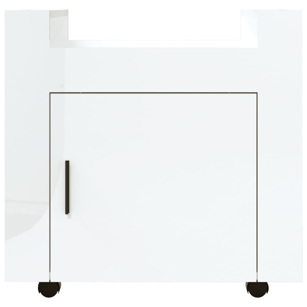 Bureaukastje 60x45x60 cm bewerkt hout hoogglans wit is nu te koop bij PeponiXL, paradijselijk wonen!