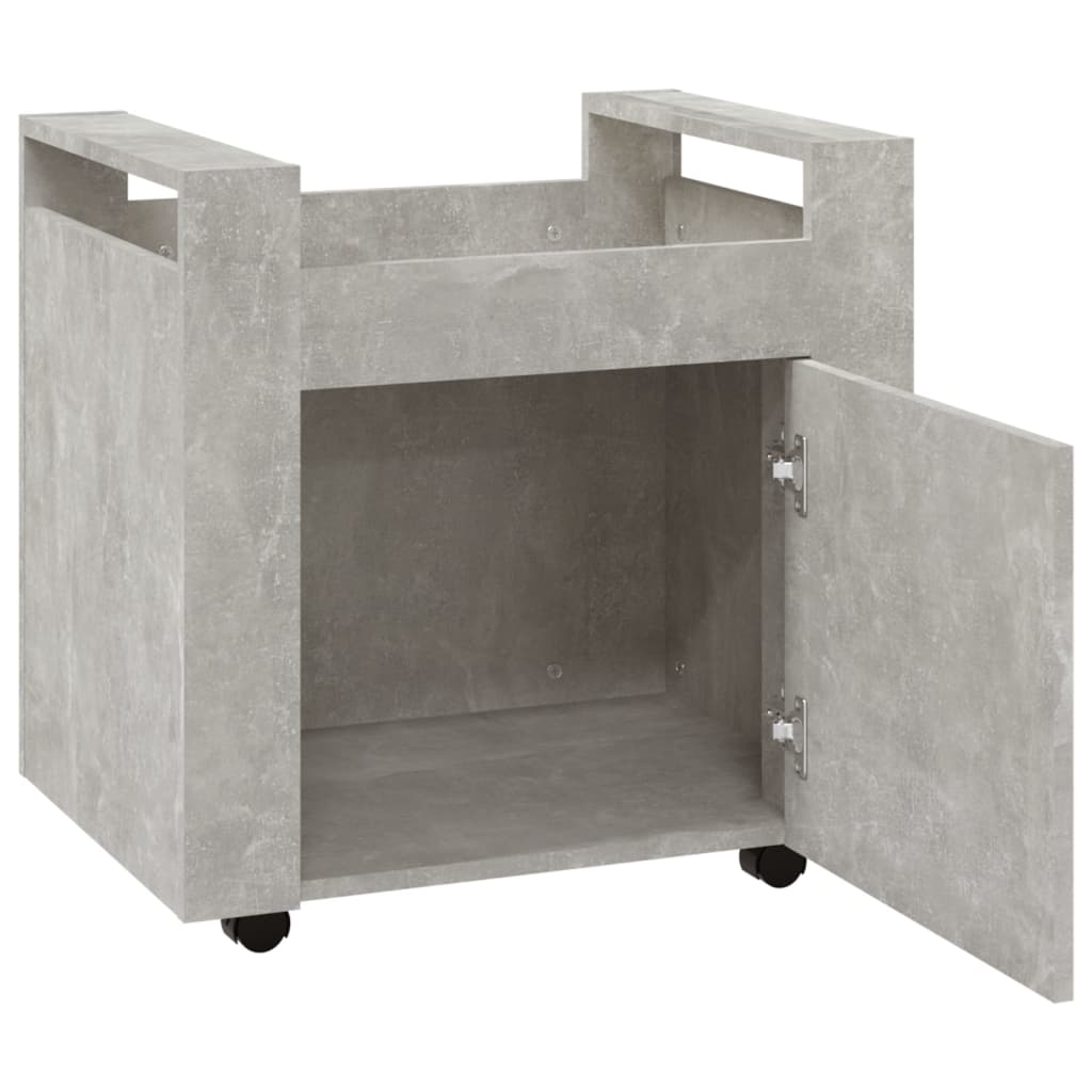 Bureaukastje 60x45x60 cm bewerkt hout betongrijs is nu te koop bij PeponiXL, paradijselijk wonen!