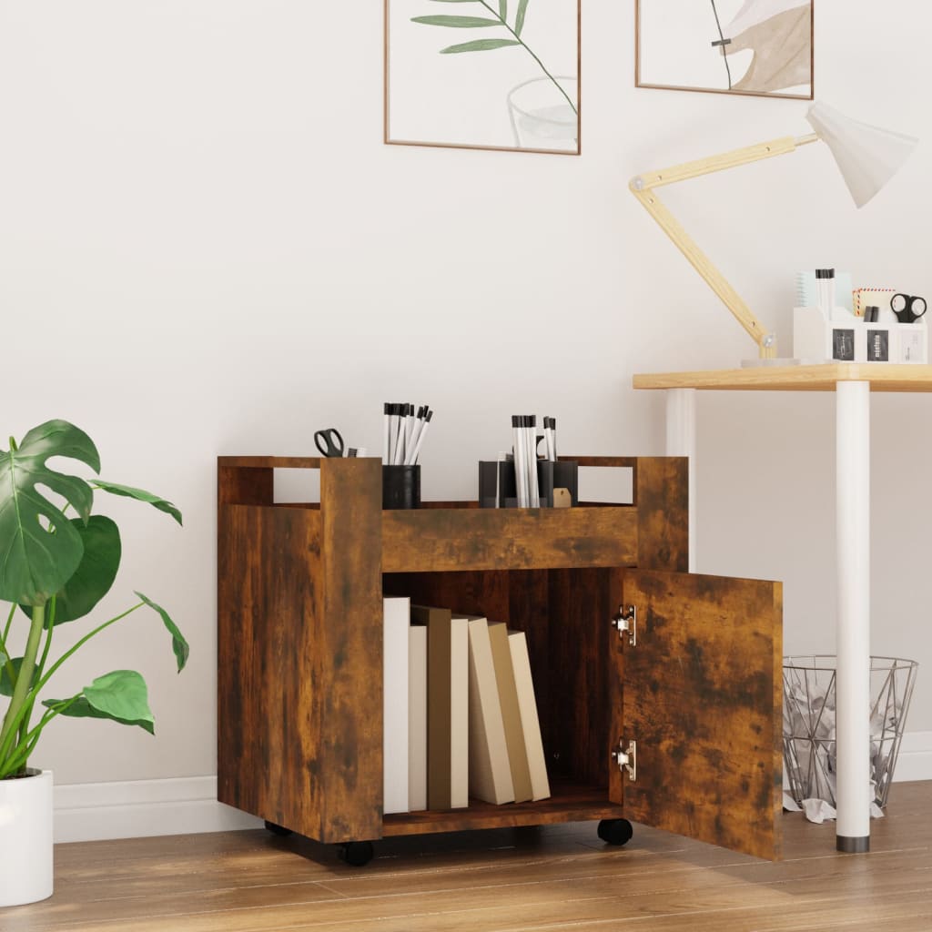 Bureaukastje 60x45x60 cm bewerkt hout gerookt eikenkleurig is nu te koop bij PeponiXL, paradijselijk wonen!