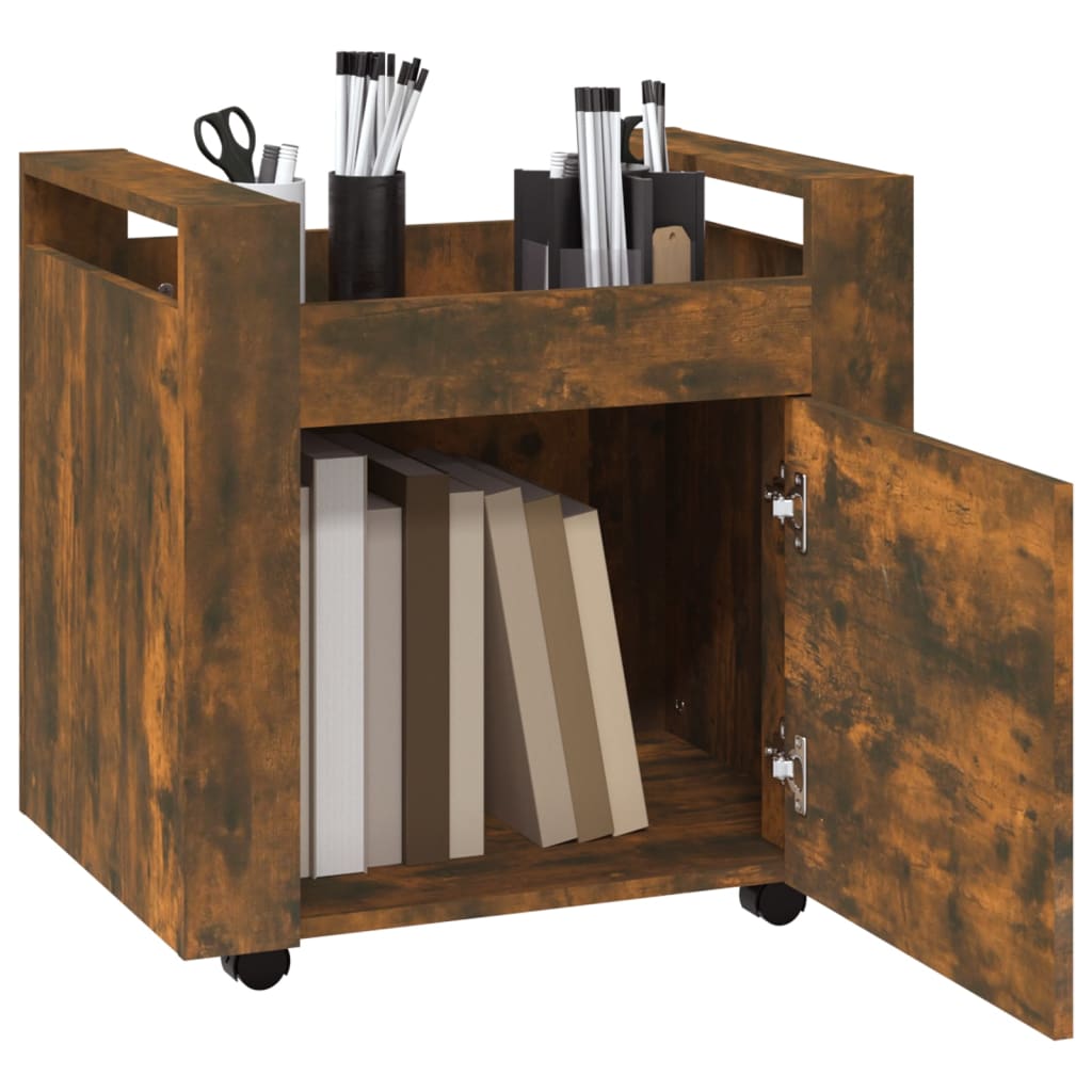 Bureaukastje 60x45x60 cm bewerkt hout gerookt eikenkleurig is nu te koop bij PeponiXL, paradijselijk wonen!
