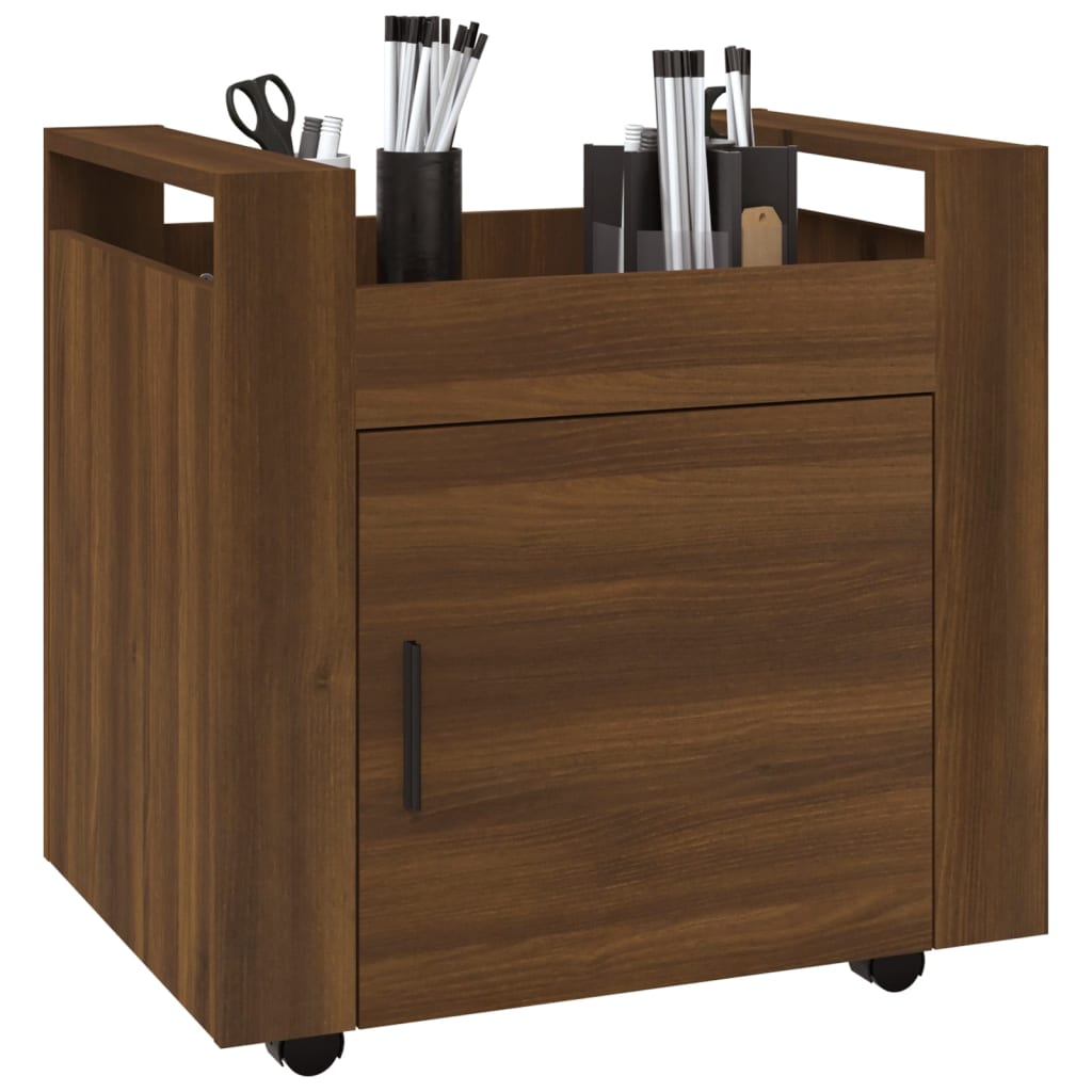 Bureaukastje 60x45x60 cm bewerkt hout bruin eikenkleur is nu te koop bij PeponiXL, paradijselijk wonen!