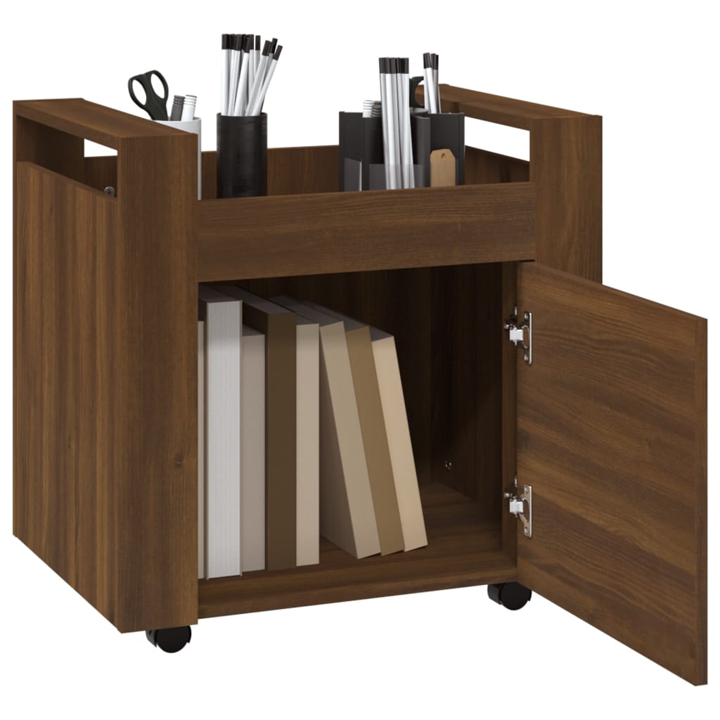 Bureaukastje 60x45x60 cm bewerkt hout bruin eikenkleur is nu te koop bij PeponiXL, paradijselijk wonen!
