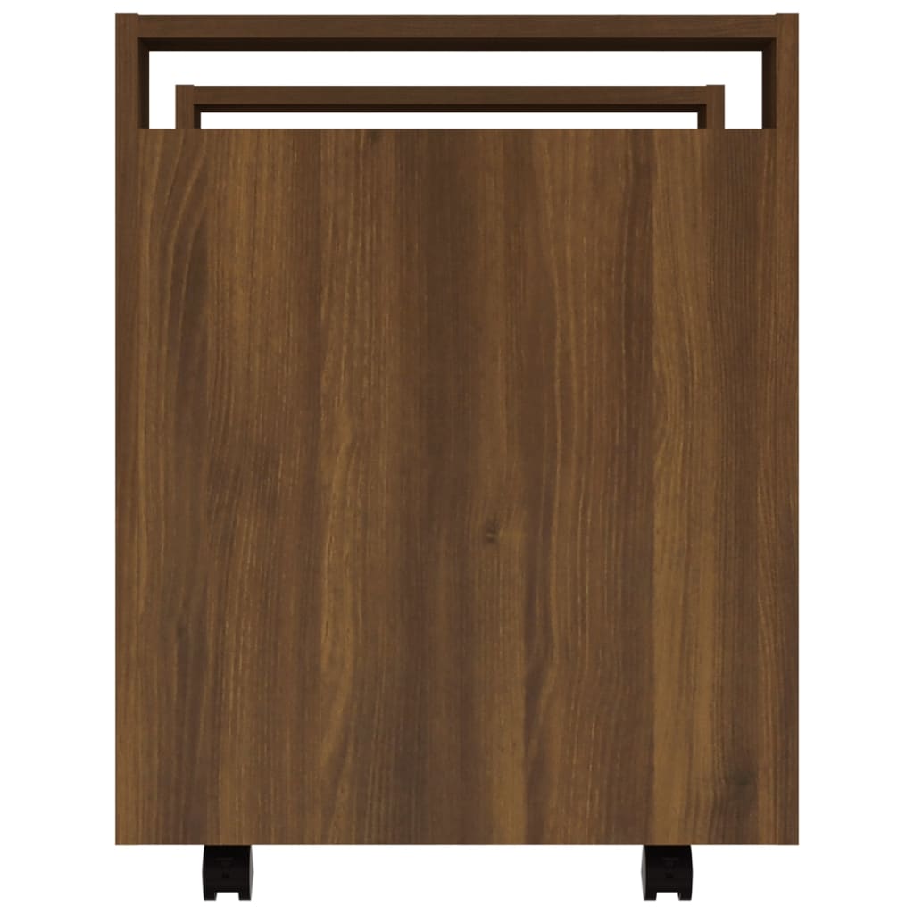 Bureaukastje 60x45x60 cm bewerkt hout bruin eikenkleur is nu te koop bij PeponiXL, paradijselijk wonen!
