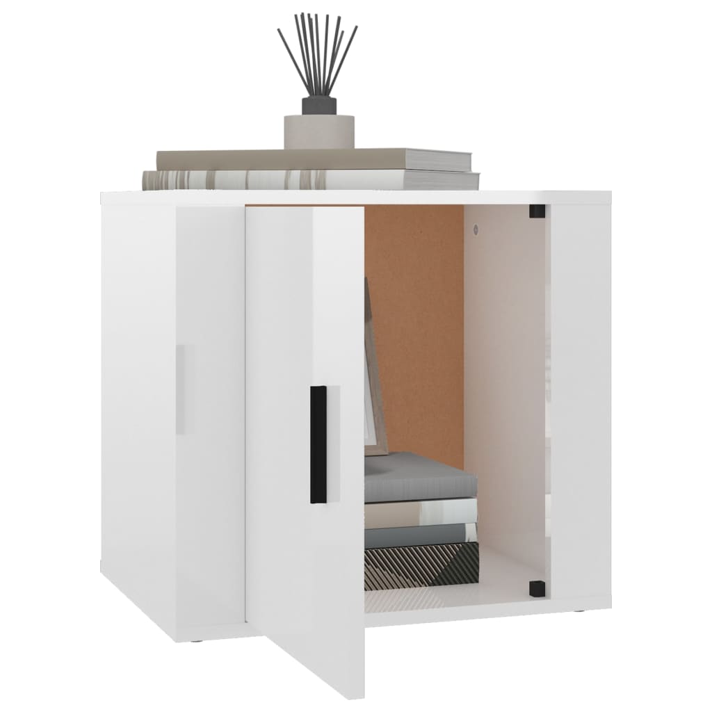 Nachtkastjes 2 st 50x39x47 cm hoogglans wit is nu te koop bij PeponiXL, paradijselijk wonen!