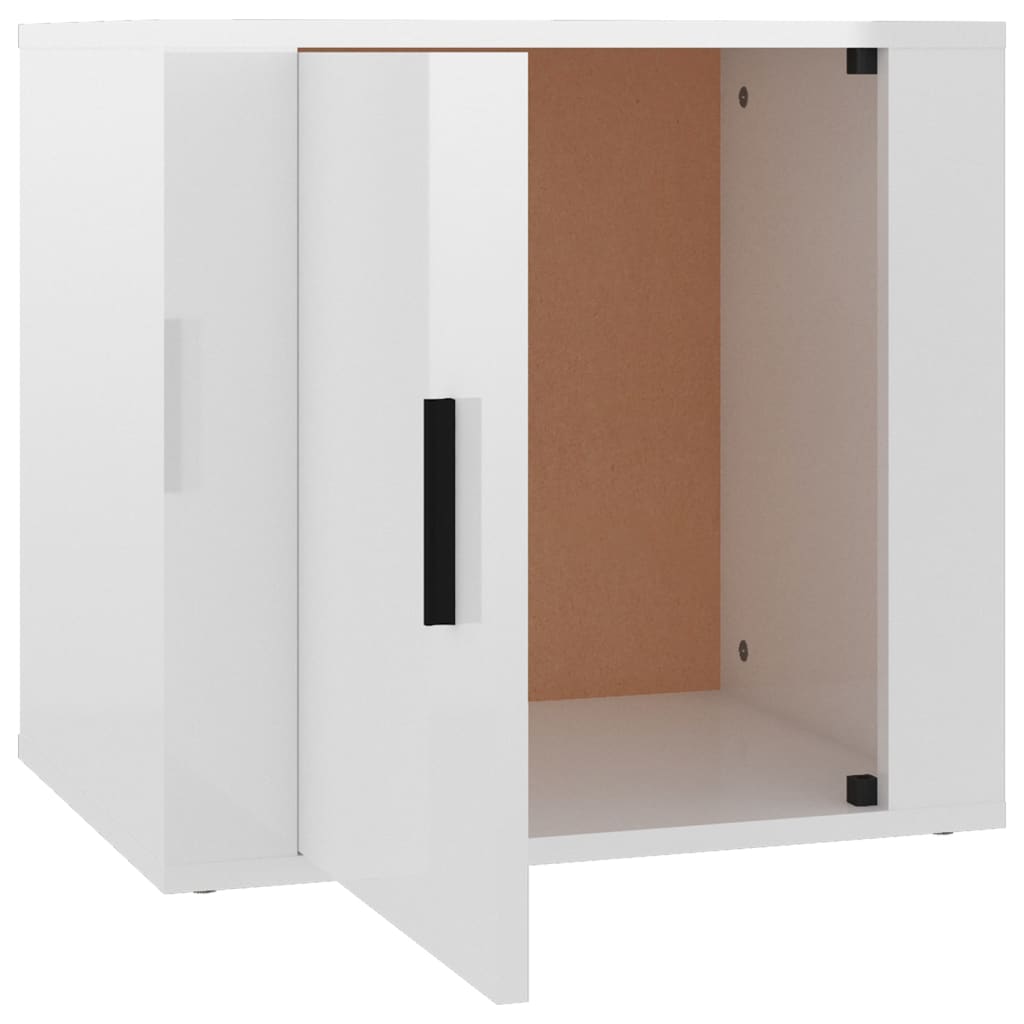 Nachtkastjes 2 st 50x39x47 cm hoogglans wit is nu te koop bij PeponiXL, paradijselijk wonen!
