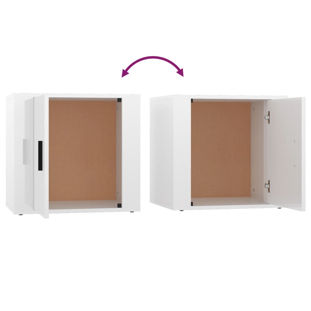 Nachtkastjes 2 st 50x39x47 cm hoogglans wit is nu te koop bij PeponiXL, paradijselijk wonen!