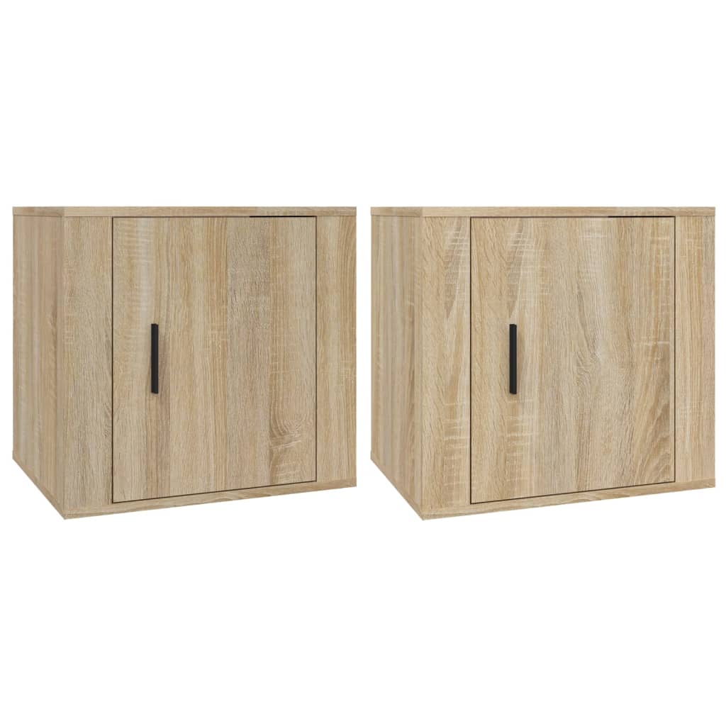 Nachtkastjes 2 st 50x39x47 cm sonoma eikenkleurig is nu te koop bij PeponiXL, paradijselijk wonen!