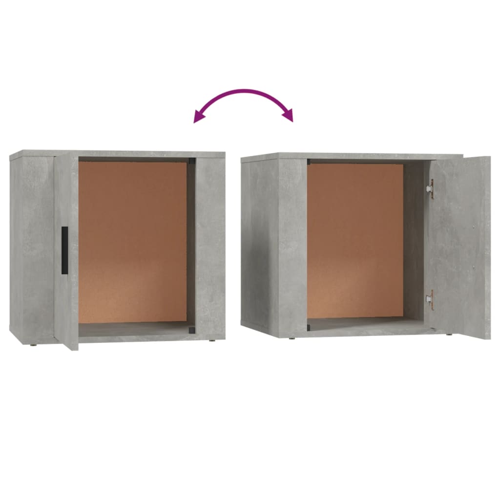 Nachtkastjes 2 st 50x39x47 cm betongrijs is nu te koop bij PeponiXL, paradijselijk wonen!
