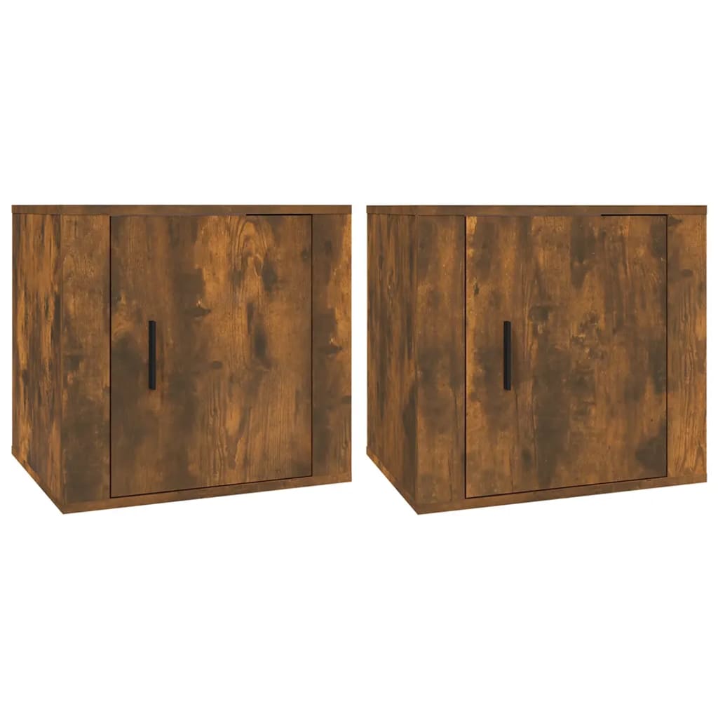 Nachtkastjes 2 st 50x39x47 cm gerookt eikenkleurig is nu te koop bij PeponiXL, paradijselijk wonen!