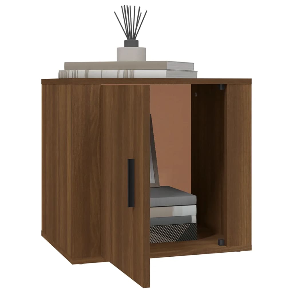 Nachtkastjes 2 st 50x39x47 cm bruin eikenkleur is nu te koop bij PeponiXL, paradijselijk wonen!