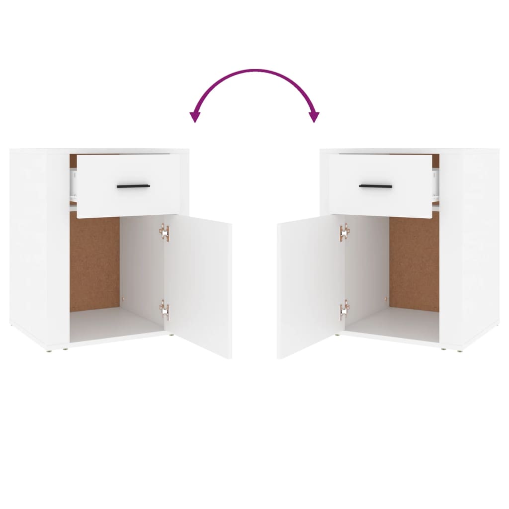 Nachtkastje 50x36x60 cm bewerkt hout wit is nu te koop bij PeponiXL, paradijselijk wonen!