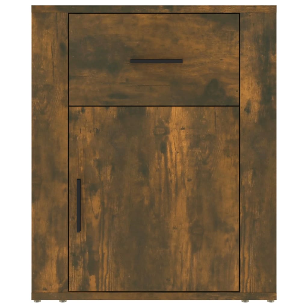 Nachtkastje 50x36x60 cm bewerkt hout gerookt eikenkleurig is nu te koop bij PeponiXL, paradijselijk wonen!