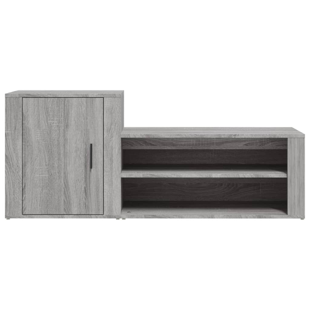 Schoenenkast 130x35x54 cm bewerkt hout grijs sonoma is nu te koop bij PeponiXL, paradijselijk wonen!