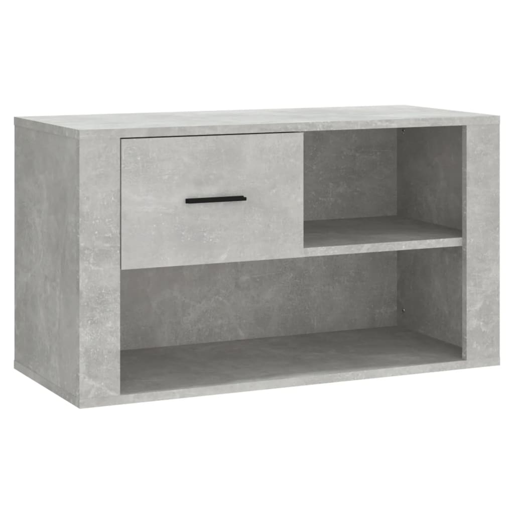 Schoenenkast 80x35x45 cm bewerkt hout betongrijs is nu te koop bij PeponiXL, paradijselijk wonen!