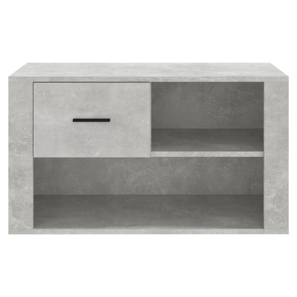 Schoenenkast 80x35x45 cm bewerkt hout betongrijs is nu te koop bij PeponiXL, paradijselijk wonen!