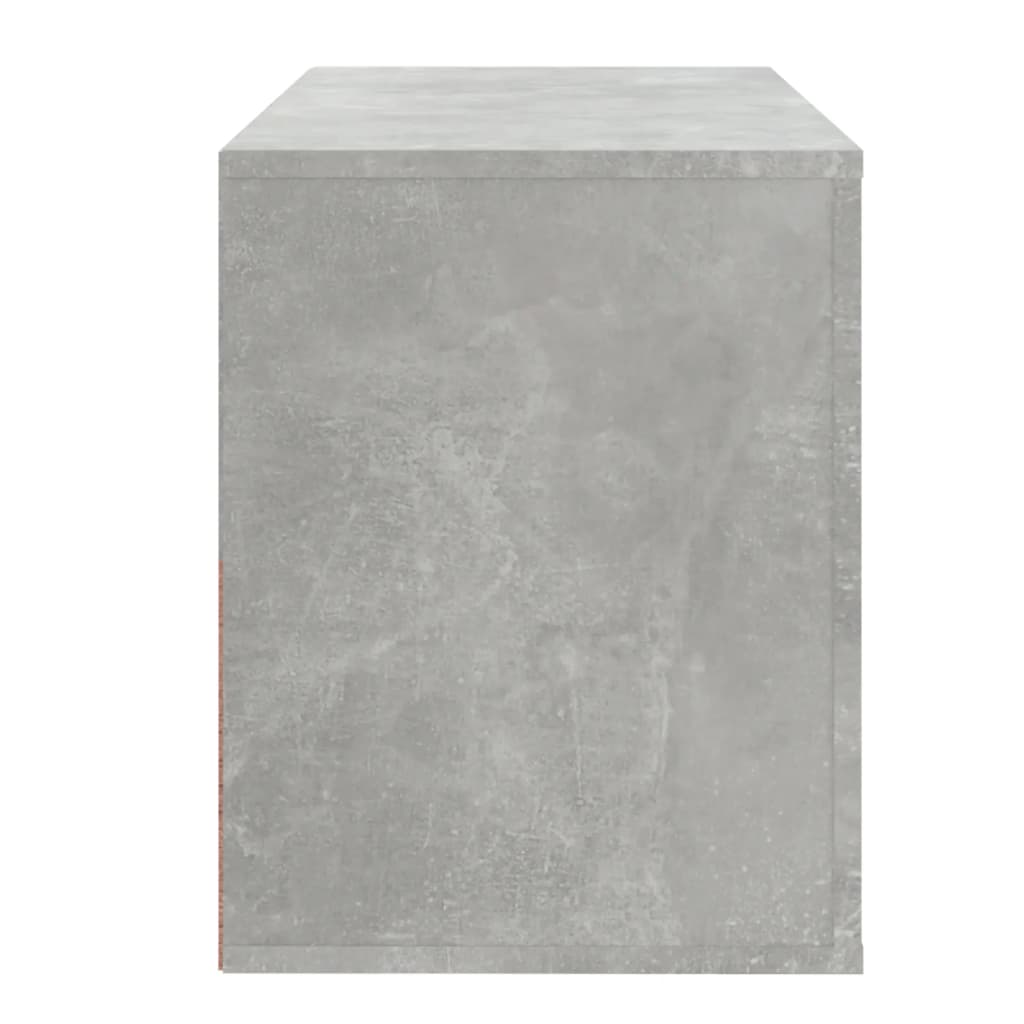 Schoenenkast 80x35x45 cm bewerkt hout betongrijs is nu te koop bij PeponiXL, paradijselijk wonen!