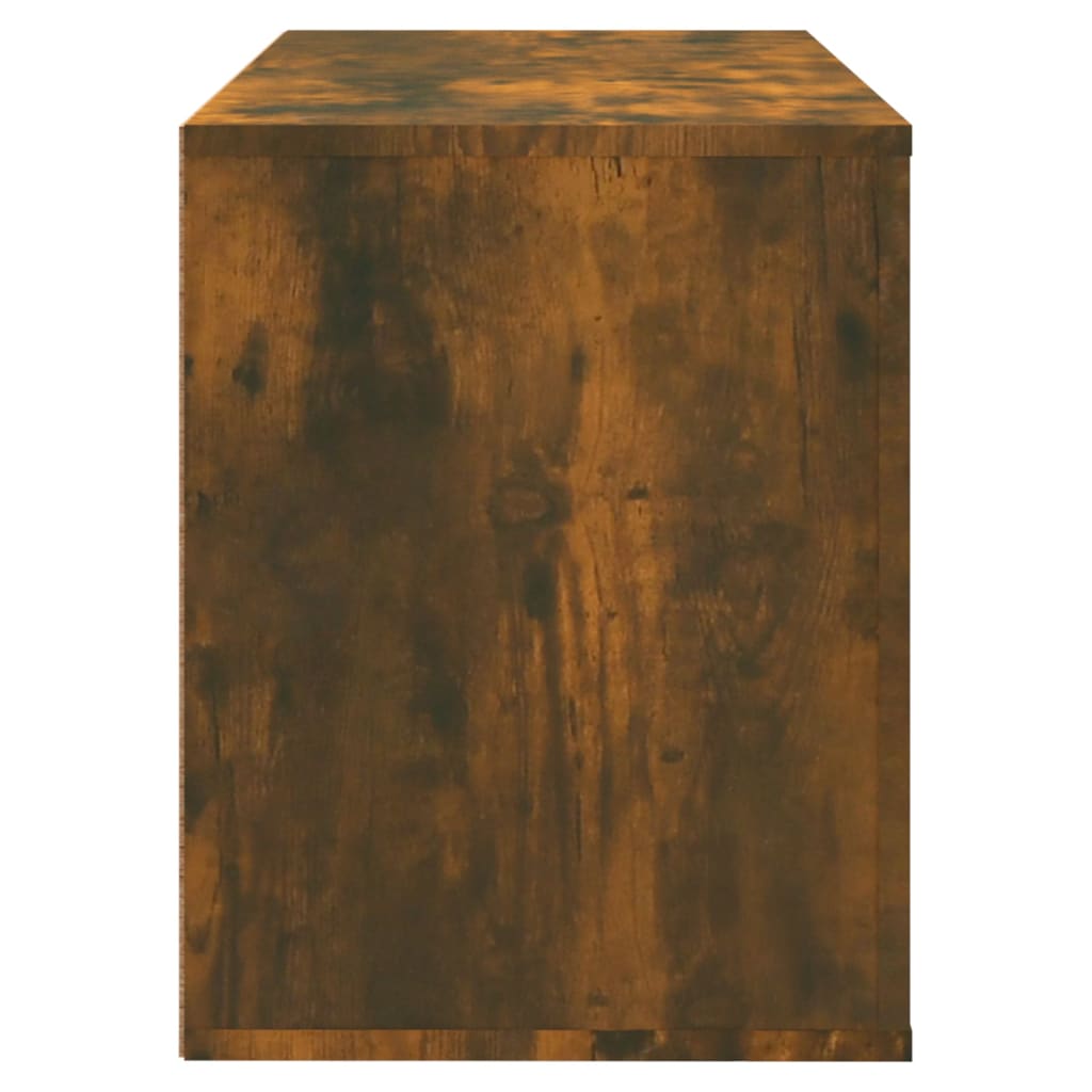 Schoenenkast 80x35x45 cm bewerkt hout gerookt eikenkleurig is nu te koop bij PeponiXL, paradijselijk wonen!