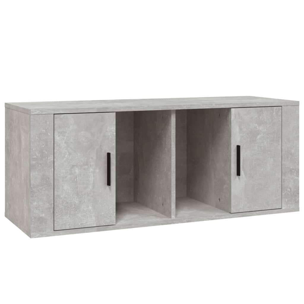 Tv-meubel 100x35x40 cm bewerkt hout betongrijs is nu te koop bij PeponiXL, paradijselijk wonen!