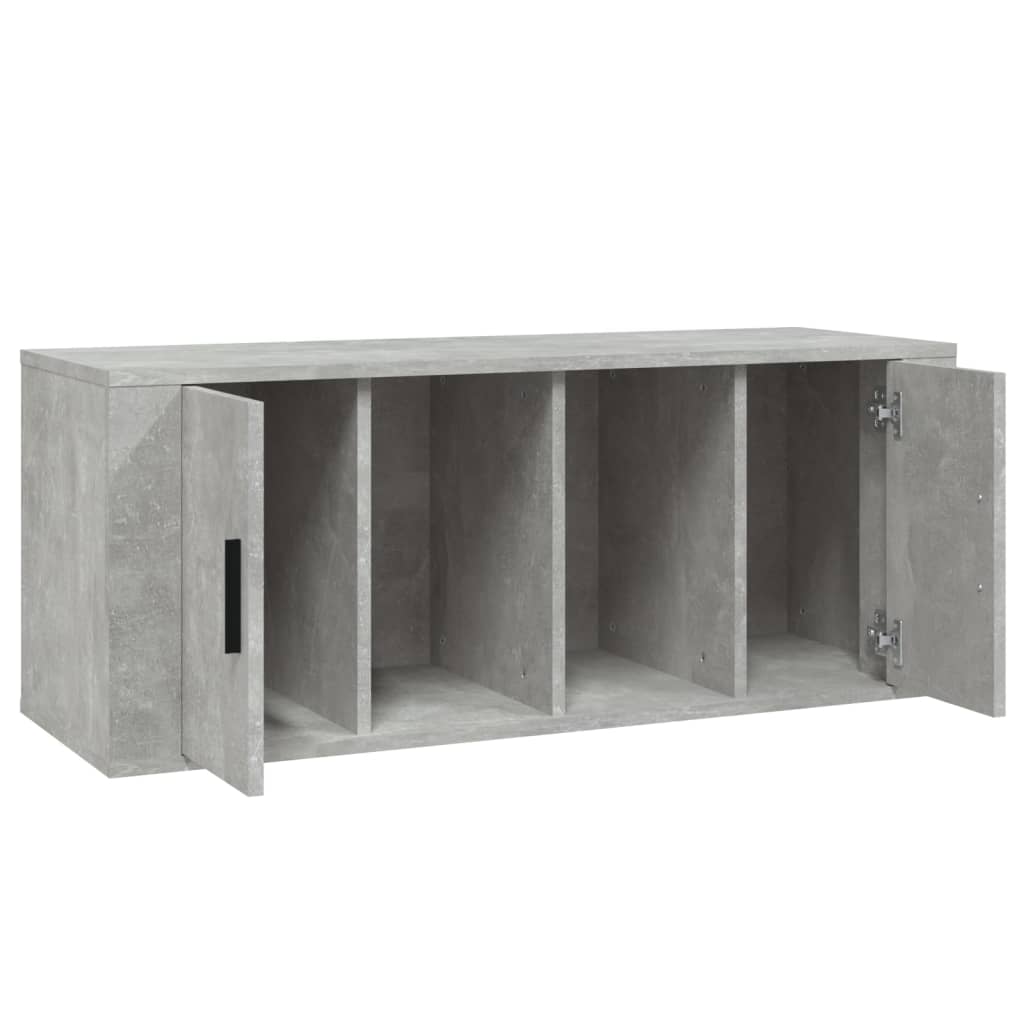 Tv-meubel 100x35x40 cm bewerkt hout betongrijs is nu te koop bij PeponiXL, paradijselijk wonen!
