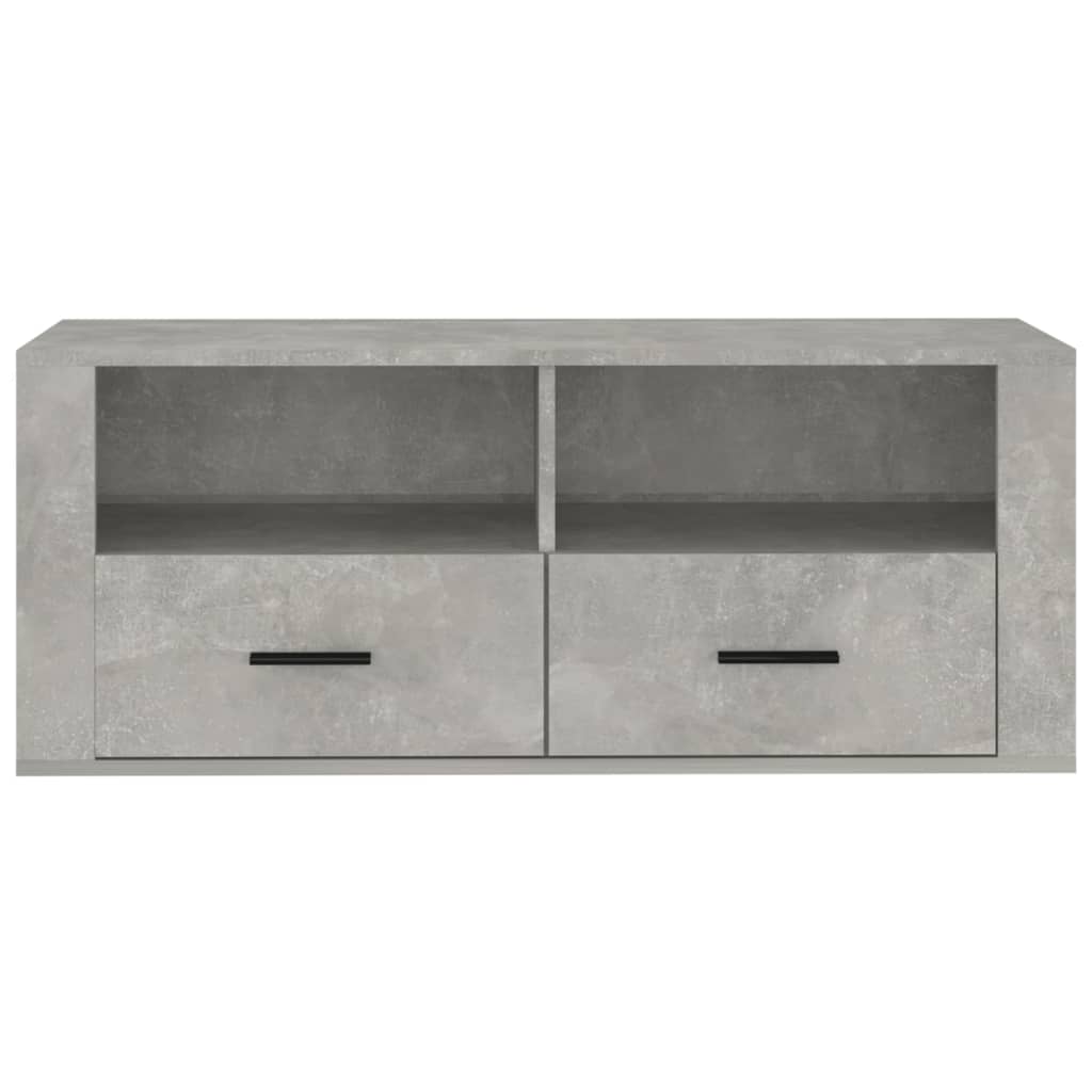 Tv-meubel 100x35x40 cm bewerkt hout betongrijs is nu te koop bij PeponiXL, paradijselijk wonen!