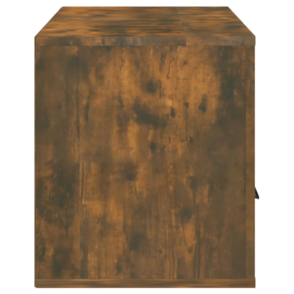 Tv-meubel 100x35x40 cm bewerkt hout gerookt eikenkleurig is nu te koop bij PeponiXL, paradijselijk wonen!