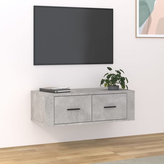 Tv-hangmeubel 80x36x25 cm bewerkt hout betongrijs is nu te koop bij PeponiXL, paradijselijk wonen!