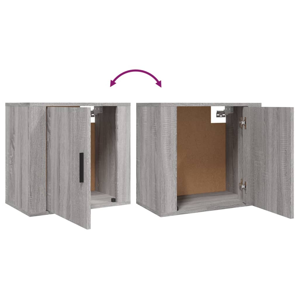 Nachtkastjes 2 st wandgemonteerd 50x30x47 cm grijs sonoma eiken is nu te koop bij PeponiXL, paradijselijk wonen!