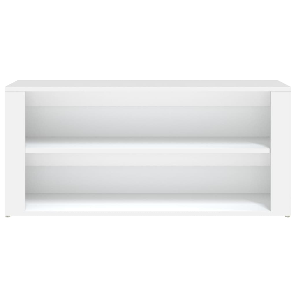 Schoenenrek 100x35x45 cm bewerkt hout wit is nu te koop bij PeponiXL, paradijselijk wonen!