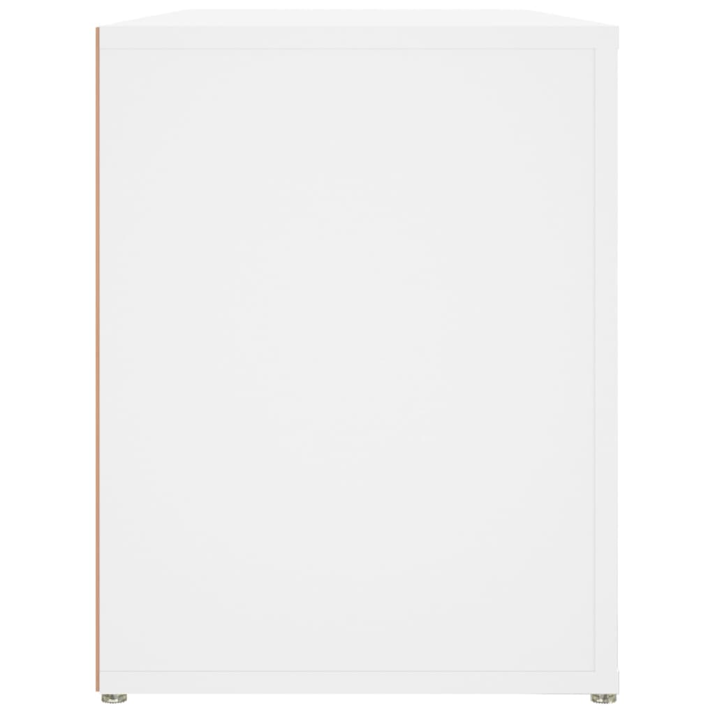 Schoenenrek 100x35x45 cm bewerkt hout wit is nu te koop bij PeponiXL, paradijselijk wonen!