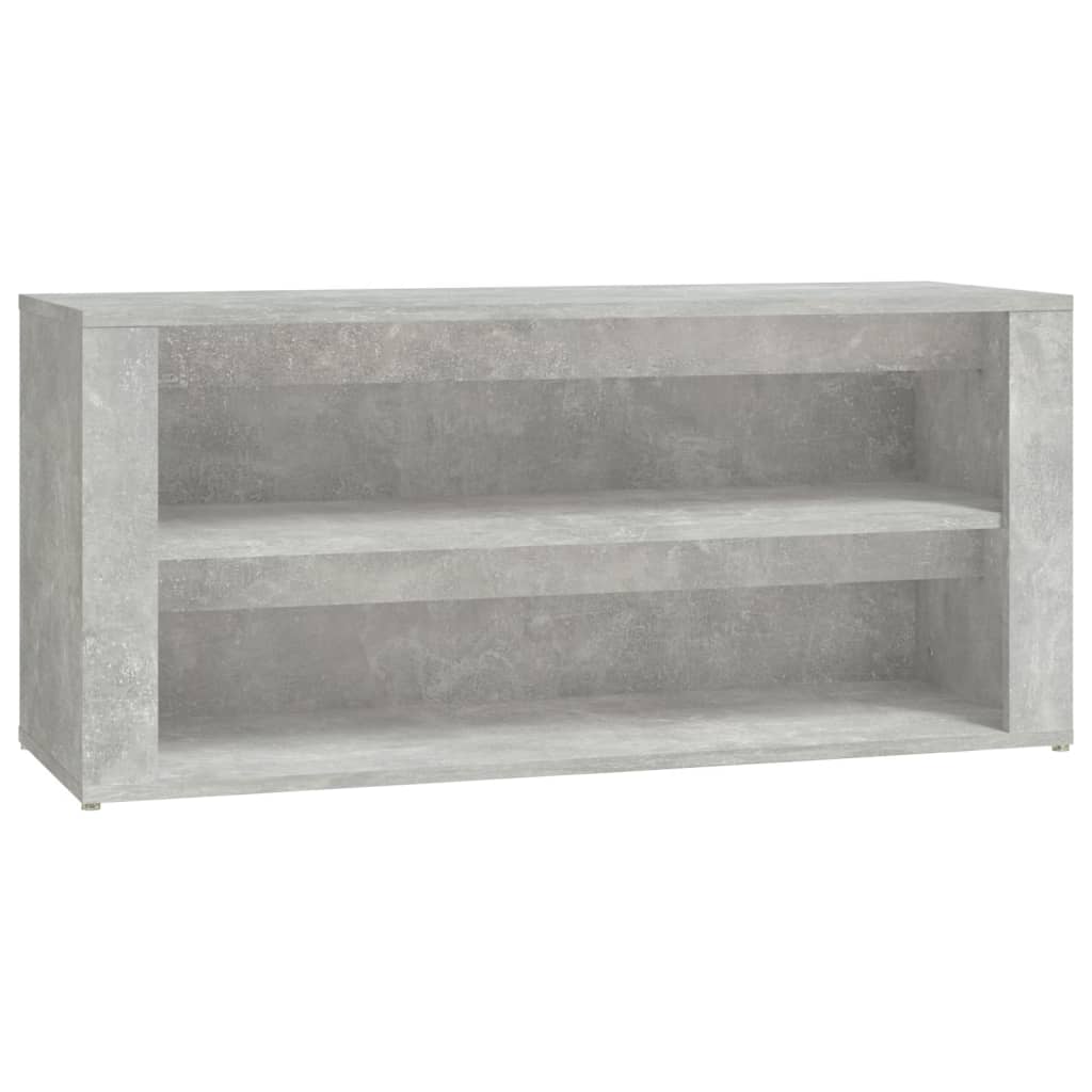 Schoenenrek 100x35x45 cm bewerkt hout betongrijs is nu te koop bij PeponiXL, paradijselijk wonen!
