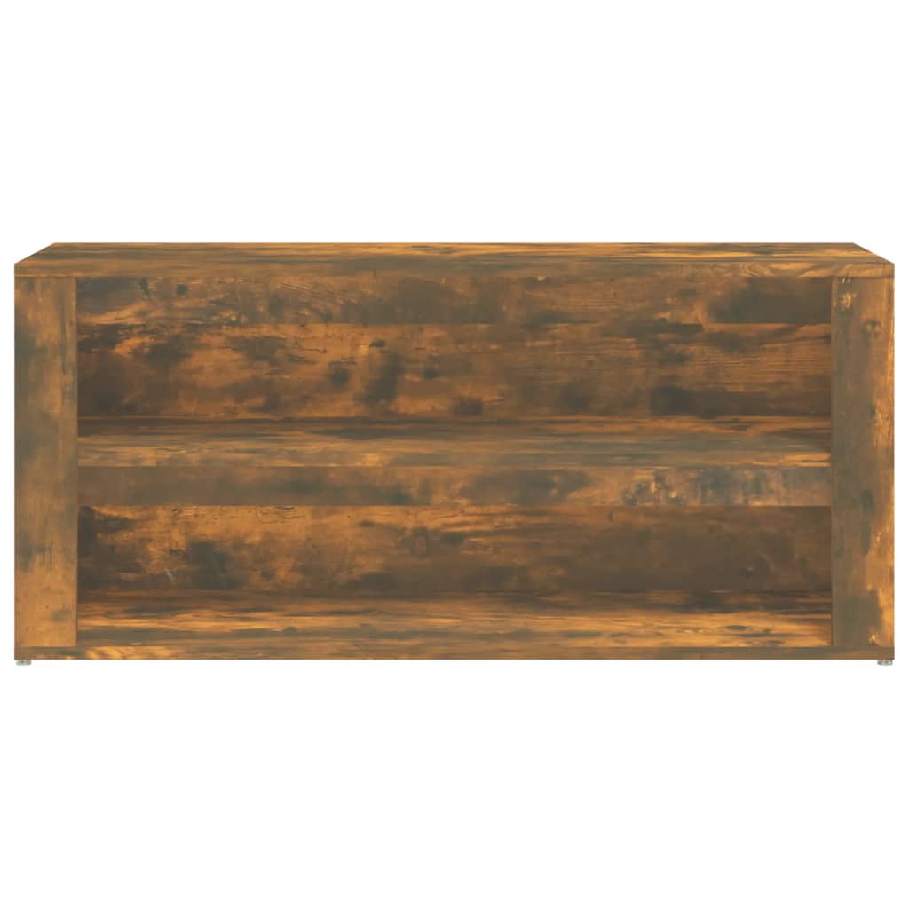 Schoenenrek 100x35x45 cm bewerkt hout gerookt eikenkleurig is nu te koop bij PeponiXL, paradijselijk wonen!