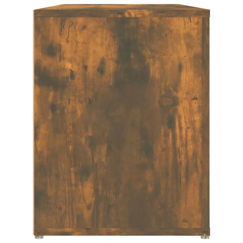 Schoenenrek 100x35x45 cm bewerkt hout gerookt eikenkleurig is nu te koop bij PeponiXL, paradijselijk wonen!