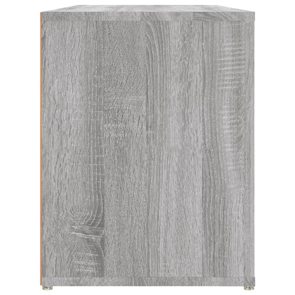 Schoenenrek 100x35x45 cm bewerkt hout grijs sonoma eikenkleur is nu te koop bij PeponiXL, paradijselijk wonen!