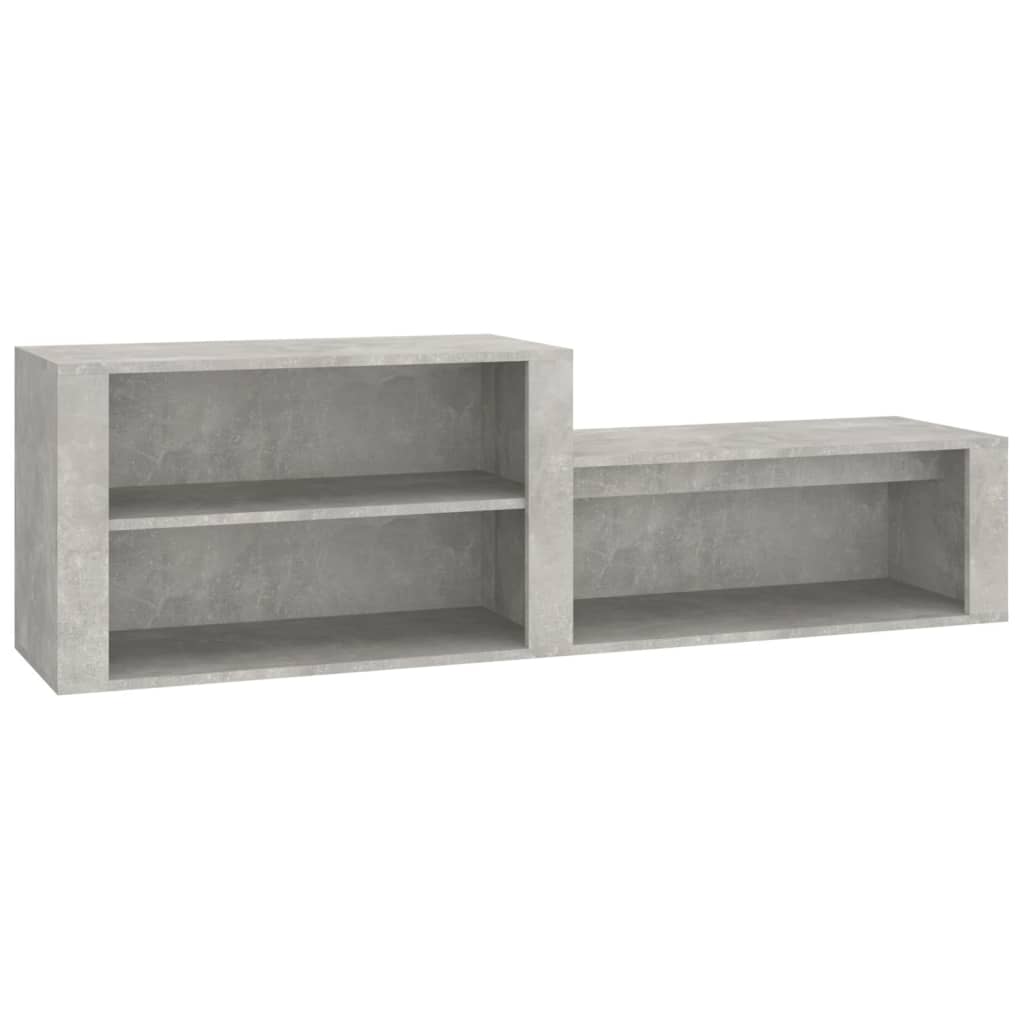 Schoenenkast 150x35x45 cm bewerkt hout betongrijs is nu te koop bij PeponiXL, paradijselijk wonen!