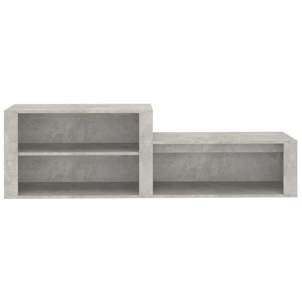 Schoenenkast 150x35x45 cm bewerkt hout betongrijs is nu te koop bij PeponiXL, paradijselijk wonen!