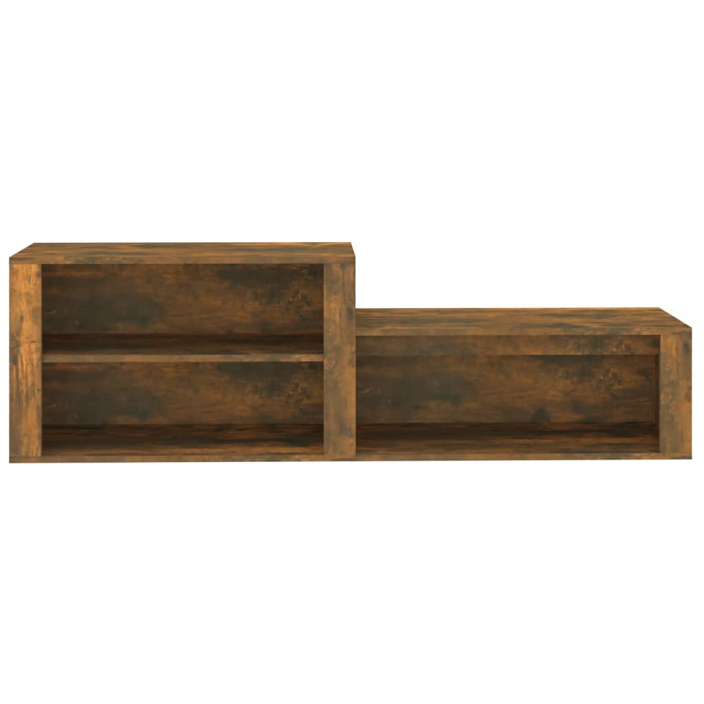 Schoenenkast 150x35x45 cm bewerkt hout gerookt eikenkleurig is nu te koop bij PeponiXL, paradijselijk wonen!