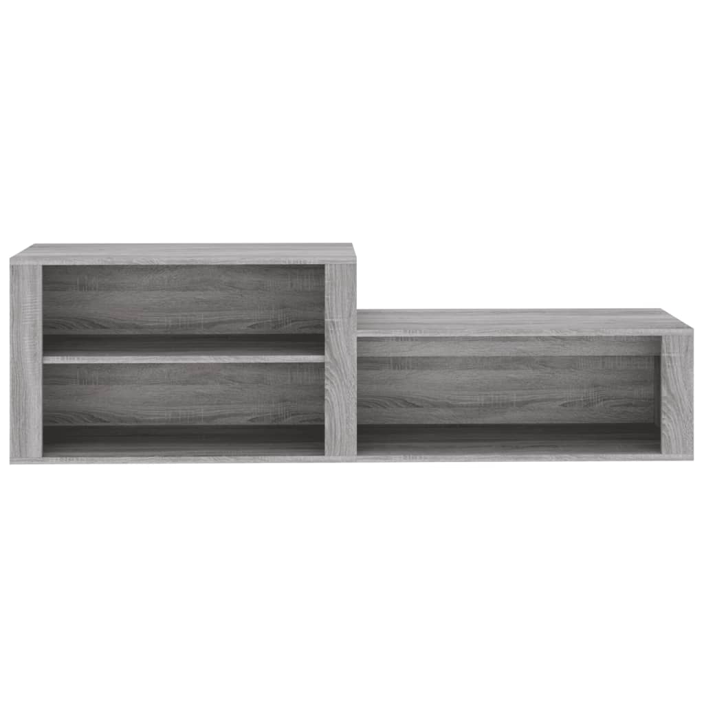 Schoenenkast 150x35x45 cm bewerkt hout grijs sonoma is nu te koop bij PeponiXL, paradijselijk wonen!