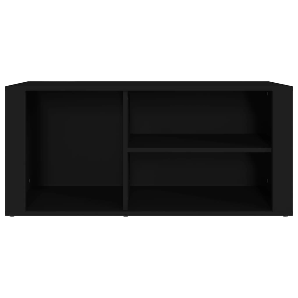 Schoenenkast 100x35x45 cm bewerkt hout zwart is nu te koop bij PeponiXL, paradijselijk wonen!