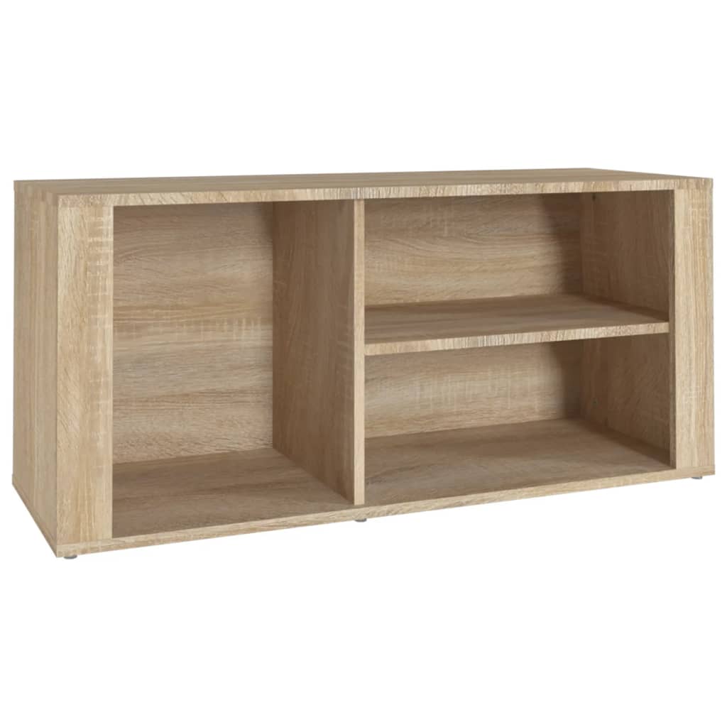 Schoenenkast 100x35x45 cm bewerkt hout sonoma eikenkleurig is nu te koop bij PeponiXL, paradijselijk wonen!