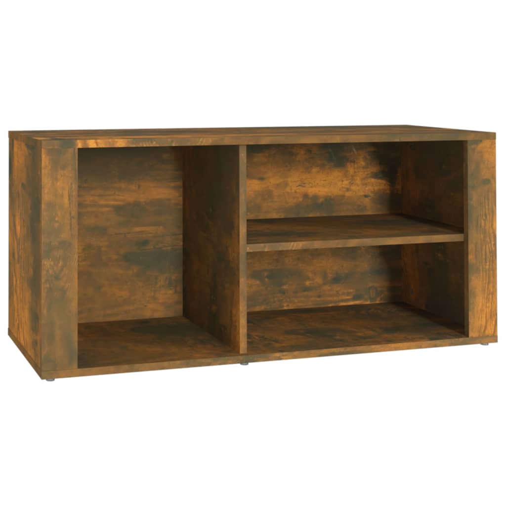 Schoenenkast 100x35x45 cm bewerkt hout gerookt eikenkleurig is nu te koop bij PeponiXL, paradijselijk wonen!