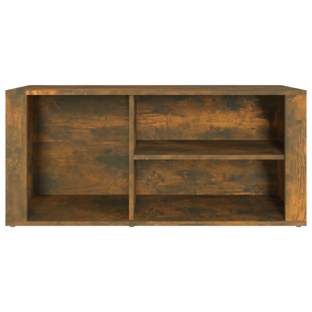 Schoenenkast 100x35x45 cm bewerkt hout gerookt eikenkleurig is nu te koop bij PeponiXL, paradijselijk wonen!