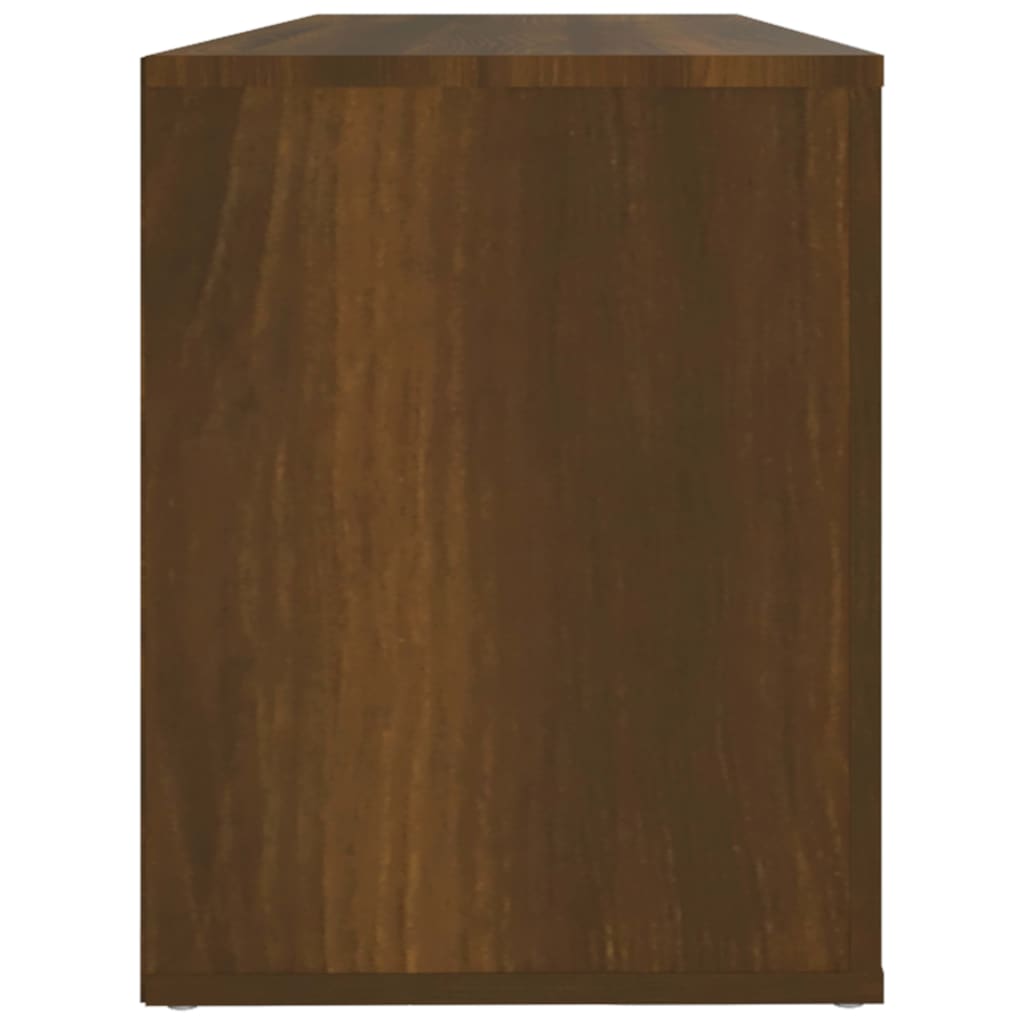 Schoenenkast 100x35x45 cm bewerkt hout bruin eikenkleur is nu te koop bij PeponiXL, paradijselijk wonen!