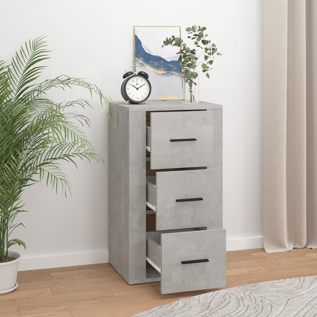 Dressoir 40x33x70 cm bewerkt hout betongrijs is nu te koop bij PeponiXL, paradijselijk wonen!