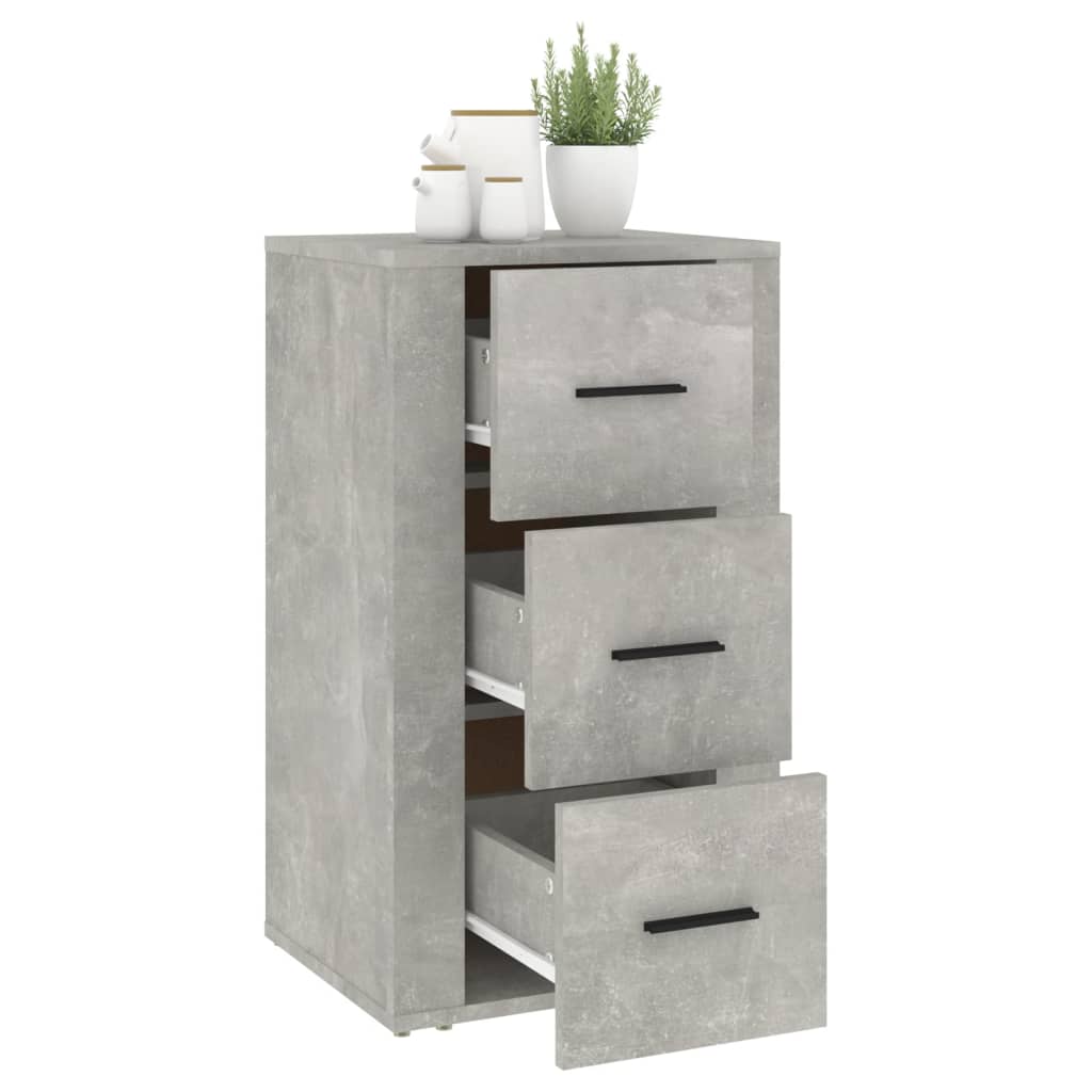 Dressoir 40x33x70 cm bewerkt hout betongrijs is nu te koop bij PeponiXL, paradijselijk wonen!