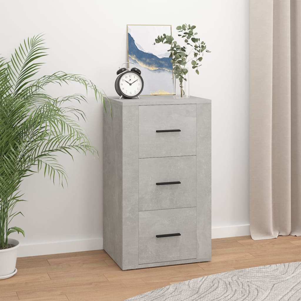 Dressoir 40x33x70 cm bewerkt hout betongrijs is nu te koop bij PeponiXL, paradijselijk wonen!