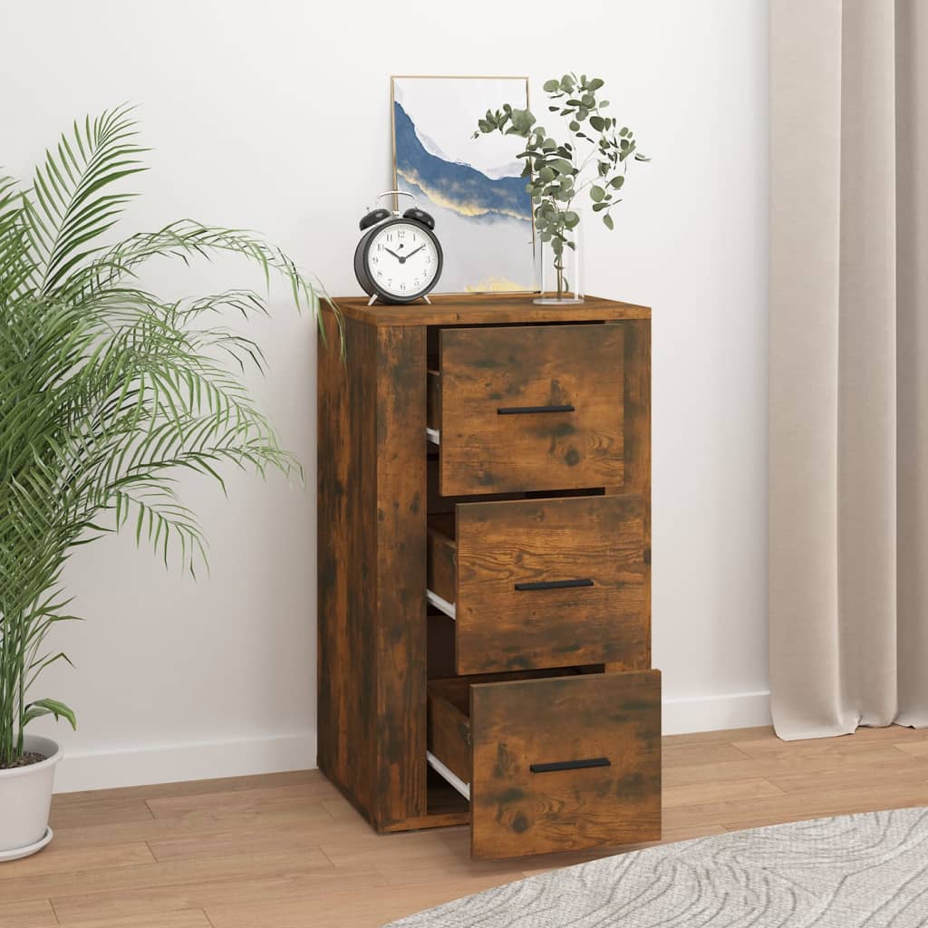 Dressoir 40x33x70 cm bewerkt hout gerookt eikenkleurig is nu te koop bij PeponiXL, paradijselijk wonen!