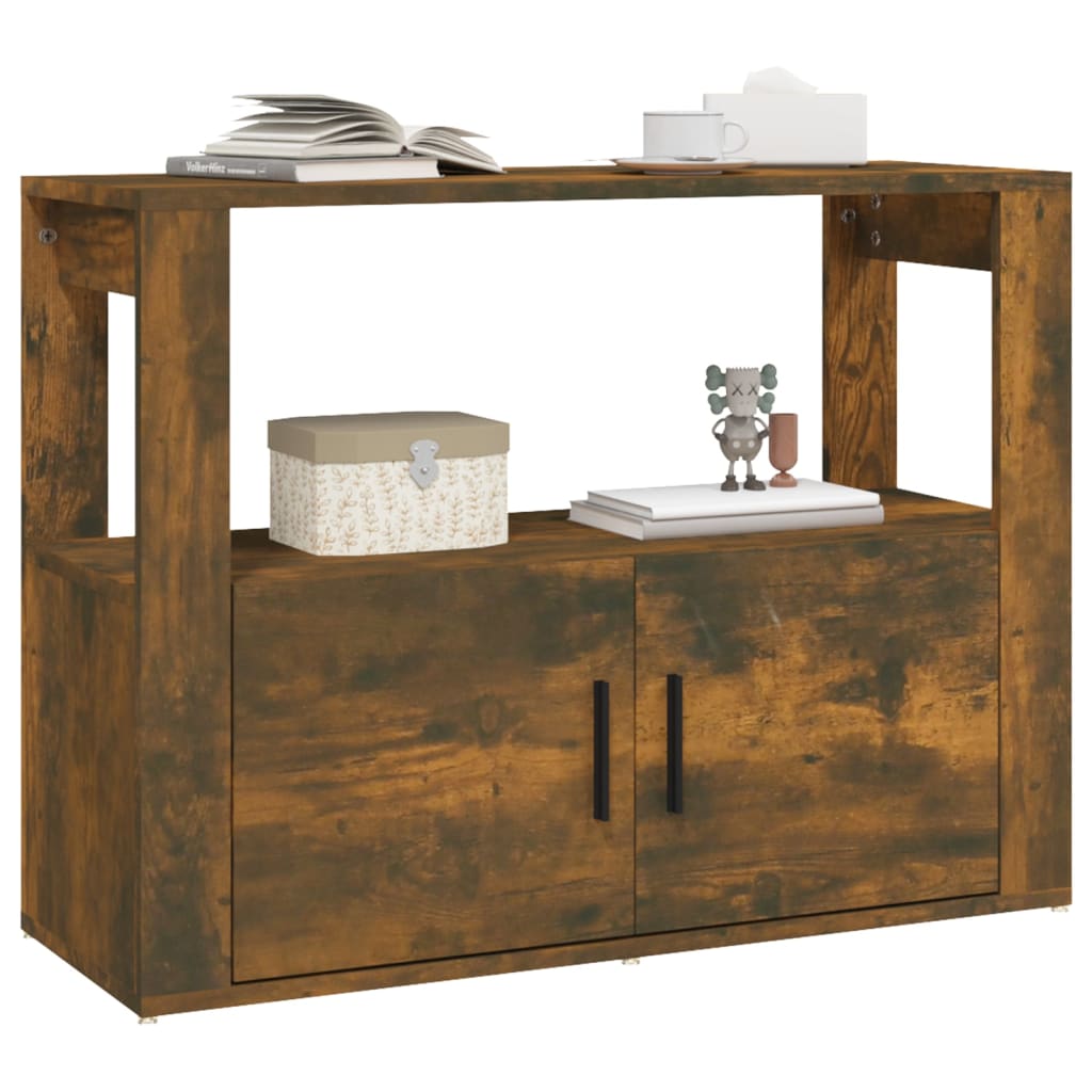 Dressoir 80x30x60 cm bewerkt hout gerookt eikenkleurig is nu te koop bij PeponiXL, paradijselijk wonen!